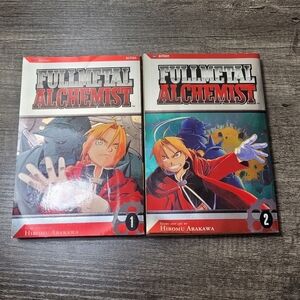 Fullmetal Alchemist Volume 1 & 2 Anime Manga Graphic Novel 2011 English